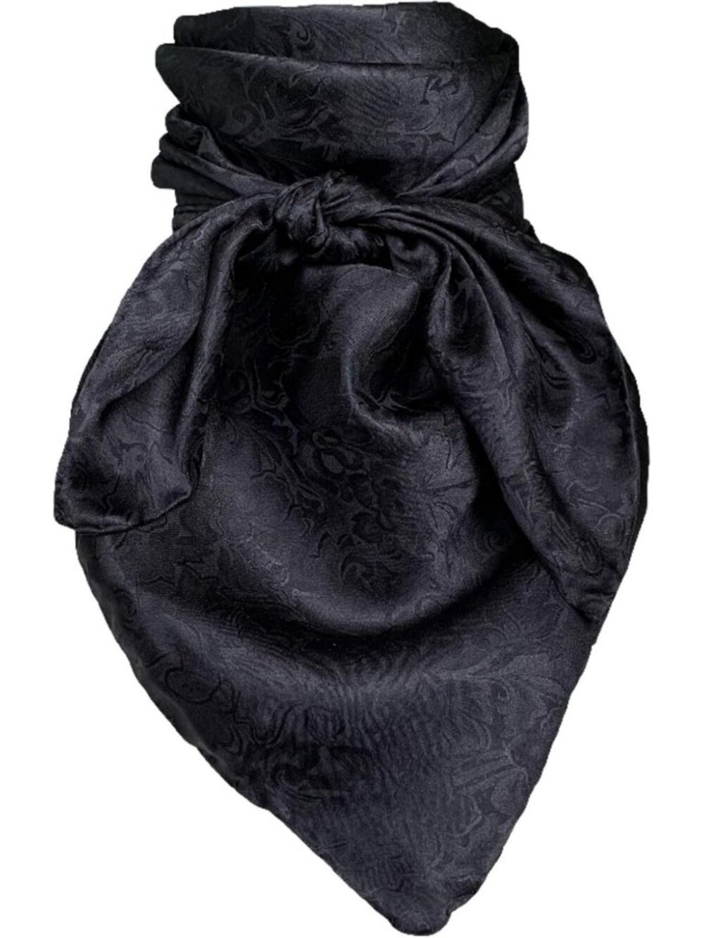 100% Silk Jacquard Cowboy Wild Rag Scarf Bandana - L 34.5" & XL 42" Options